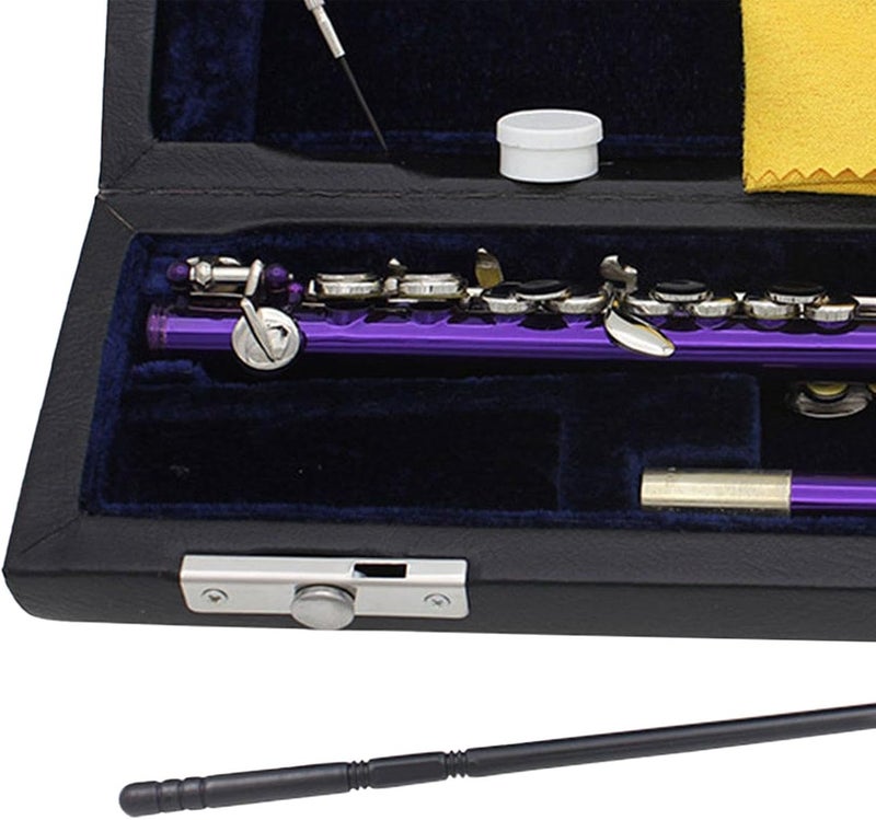Luwecf C Key Piccolo Lightweight Easy to Play Woodwind Instrument 16 Hole Flute for Stage Performance Practice Classroom Beginner, Purple - Image 3